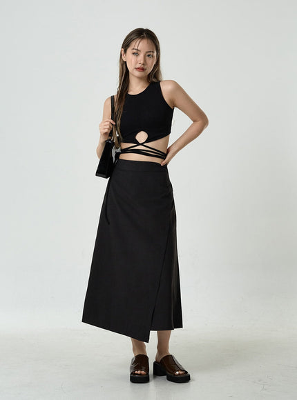 Waist Strap Cropped Tank Top CU8