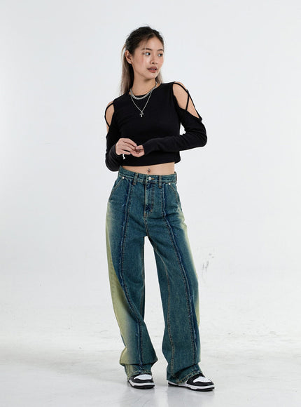 Simple Off Shoulder Crop Top CO04