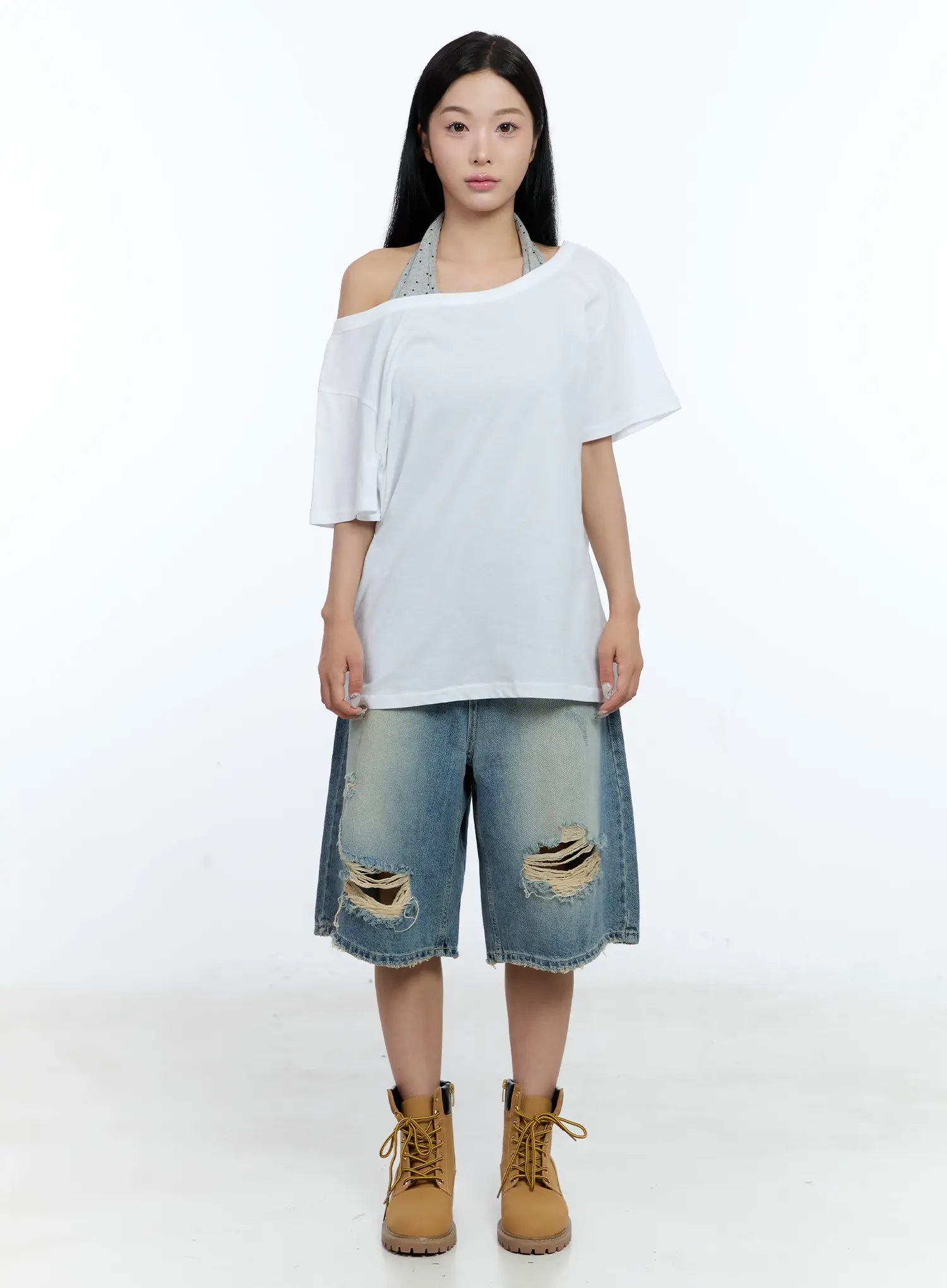 Washed Distressed Jorts CG501