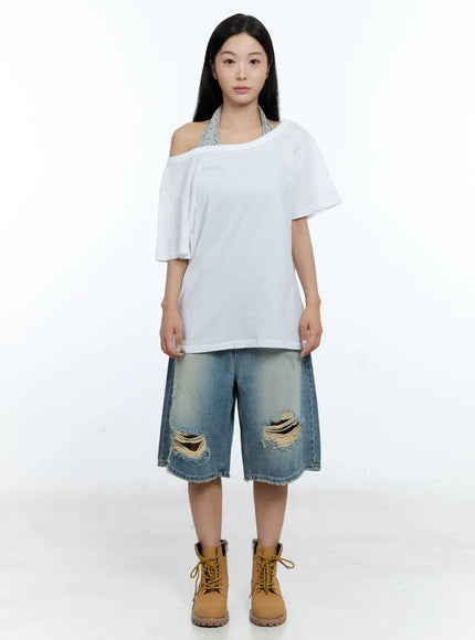 Washed Distressed Jorts CG501