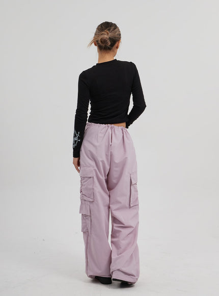 Drawstring Cargo Baggy Pants CF313