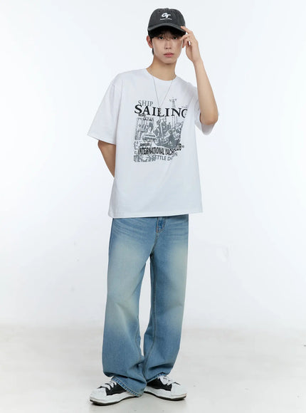Men's Sailing Graphic T-Shirt IL529
