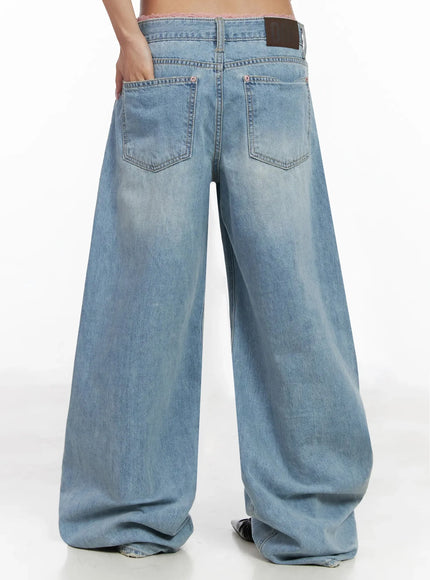 Yoko Lace Layered Wide Leg Jeans IY504