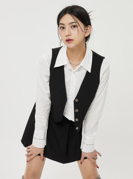 Button Vest BF315