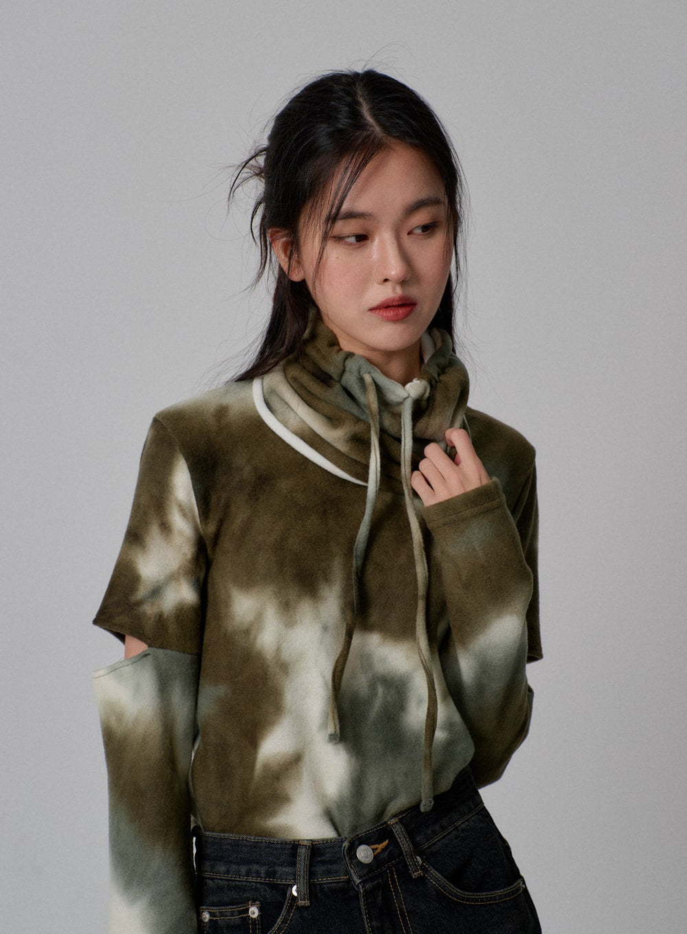 High Waist Denim Mini Skirt IJ310