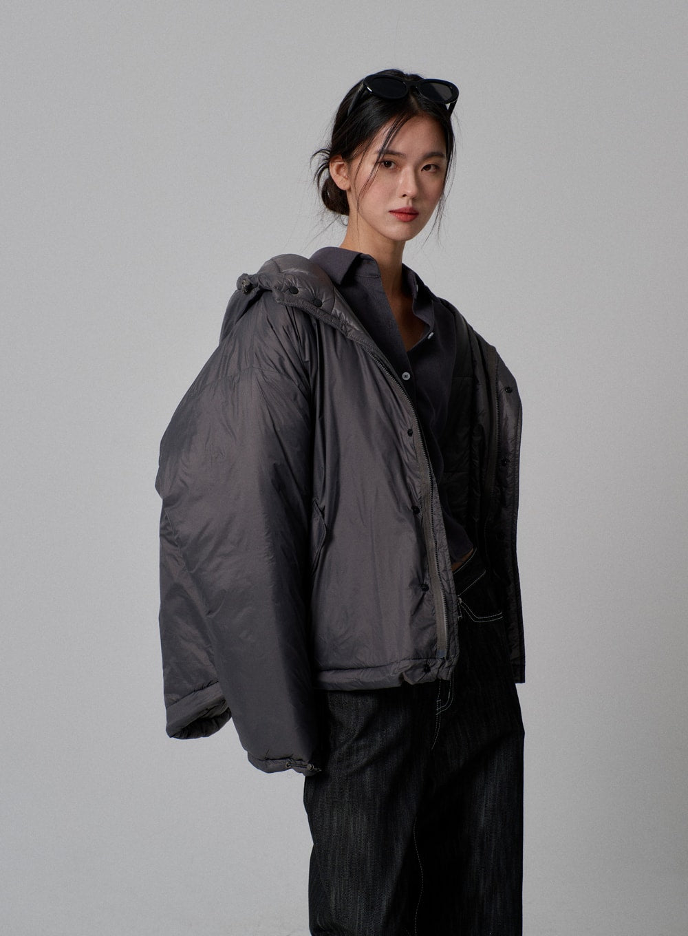 Dark Wash Baggy Jeans IJ313