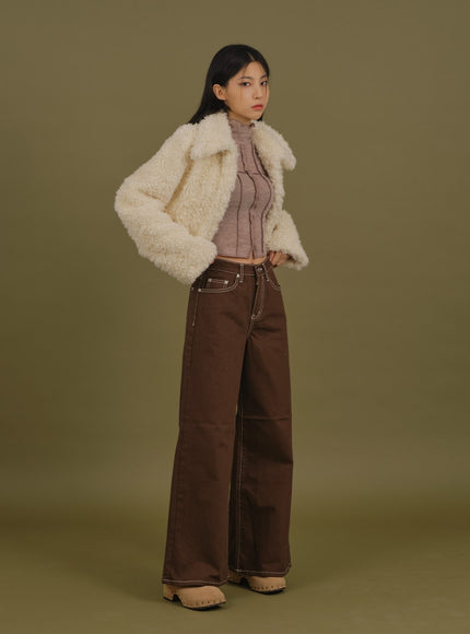 Faux Fur Cropped Jacket J6