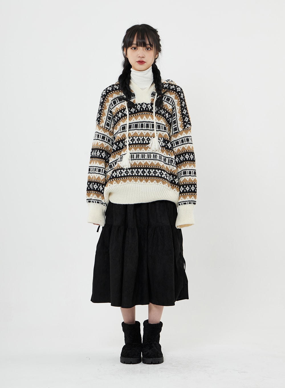 Long Hooded Knit BN01