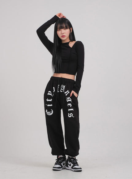 Cut Out Long Sleeve Top C0302