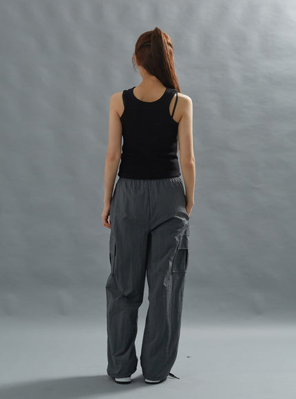 Loose Fit String Cargo Pants CG01