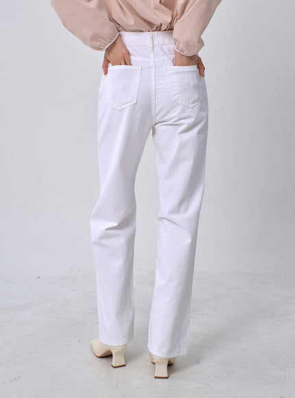 Straight Leg Cotton Pants OM331