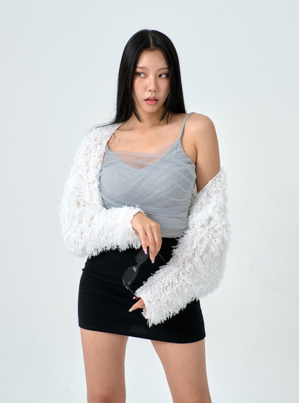 Mesh Detail Crop Sleeveless Top IN25