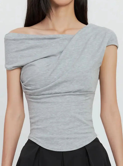 Off-Shoulder Draped Top IL528