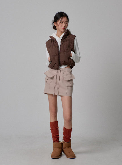 Stitch Cropped Hoodie IJ313