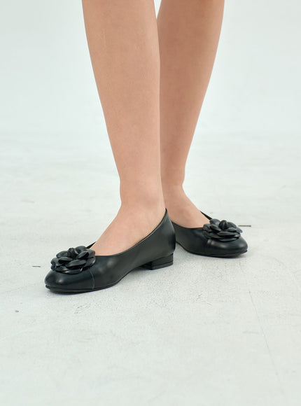 Faux Leather Flats BY303