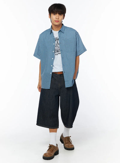 mens-breezy-checked-short-sleeve-shirt-iy529