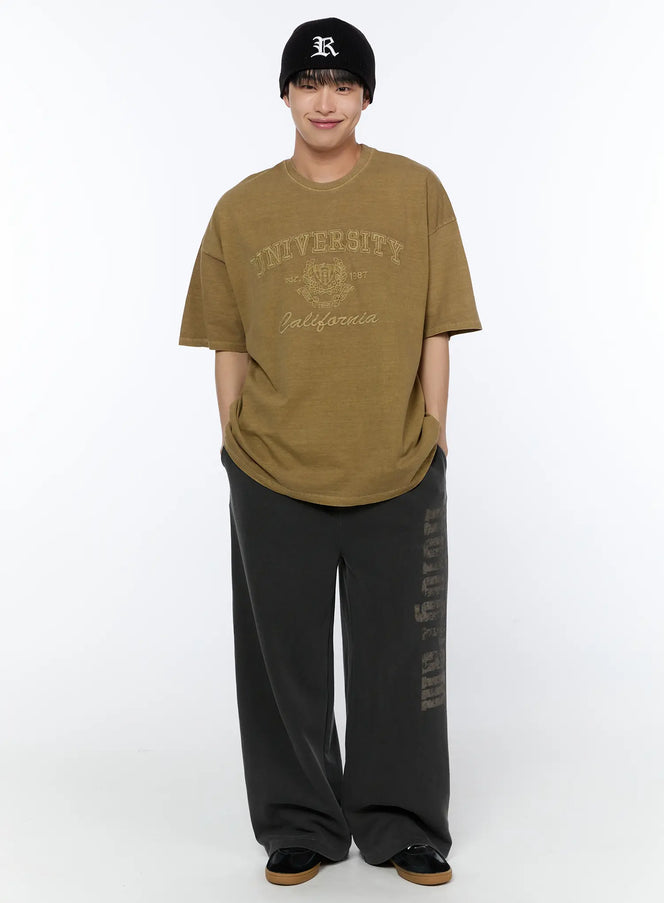 mens-oversized-graphic-tee-ia520 / Beige