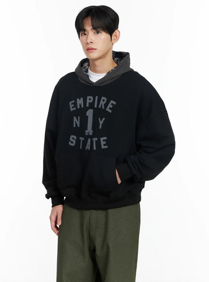 mens-empire-state-graphic-hoodie-im518 / Black