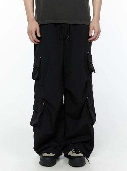 mens-relaxed-fit-cargo-pants-ia527 / Black