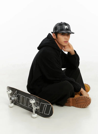 plaid-wool-cap-id524 / Black