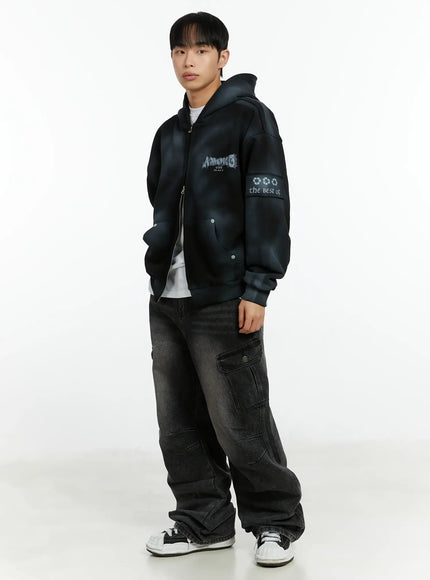 mens-street-style-graphic-hoodie-if510 / Black