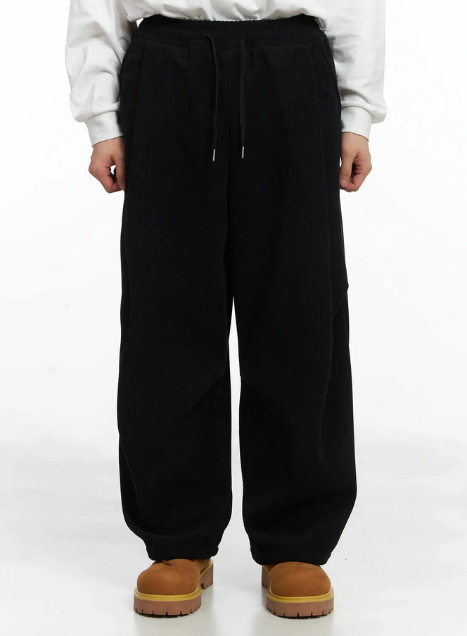 basic-corudoy-fleece-sweatpants-id515 / Black