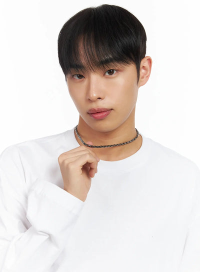 classic-chain-necklace-im511 / Black