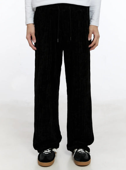 mens-velvet-sweatpants-in512 / Black
