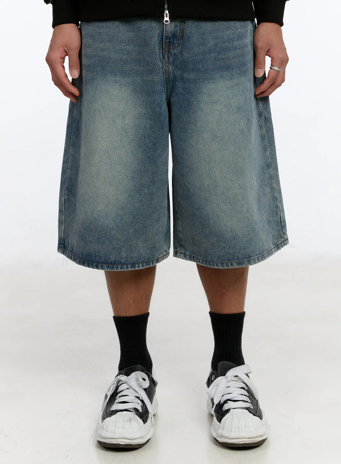 mens-casual-wide-leg-jorts-im530 / Blue