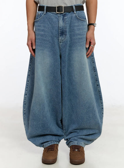 mens-wide-leg-balloon-jeans-im530 / Blue