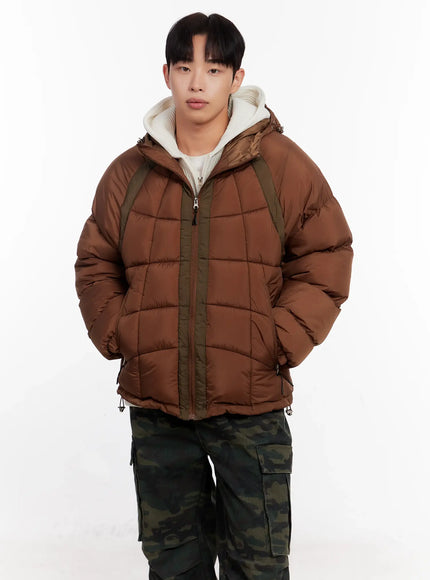 mens-quilted-puffer-jacket-io523 / Brown