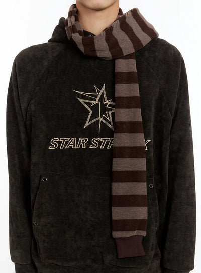 cozy-knit-striped-scarf-id502 / Brown