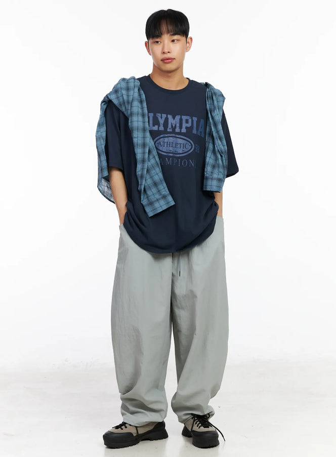 mens-casual-athletic-graphic-tee-ia502 / Dark blue