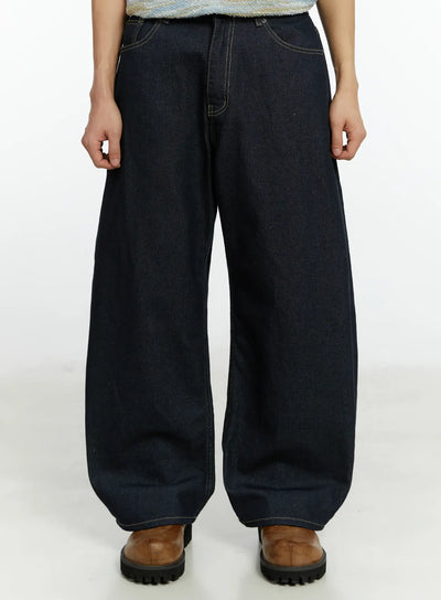 mens-wide-leg-jeans-if510 / Dark blue