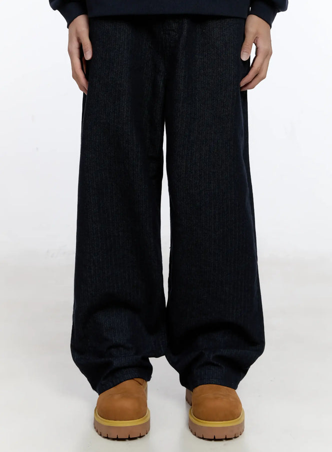 mens-non-fade-dark-herringbone-jeans-in512 / Dark blue