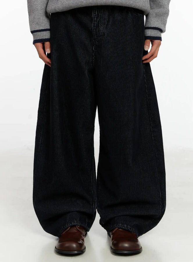 mens-corduroy-wid-leg-pants-id524 / Dark blue
