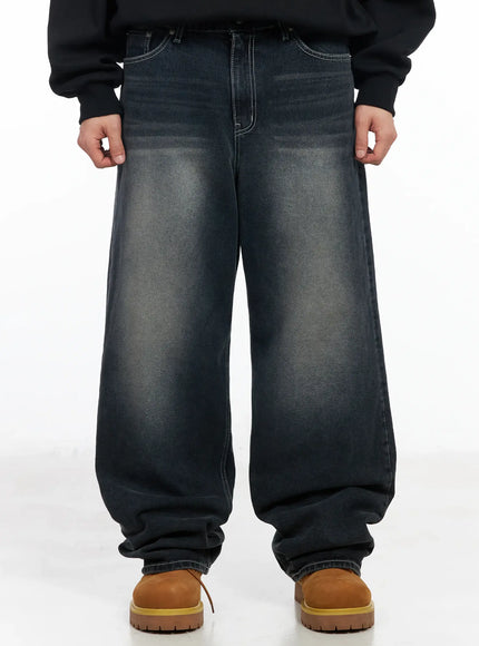 mens-vintage-washed-baggy-jeans-im511 / Dark blue