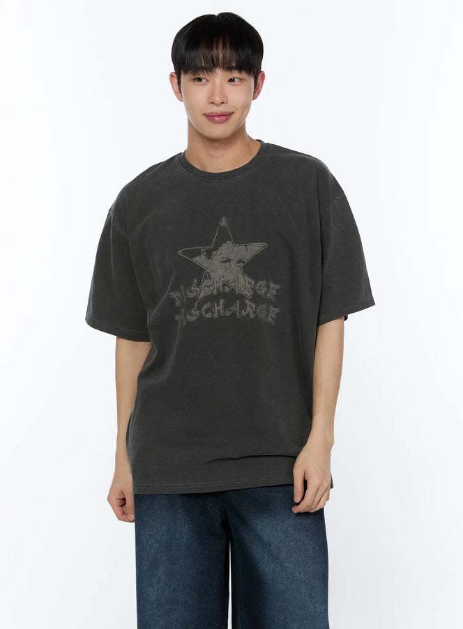 mens-abstract-graphic-t-shirt-ia520 / Dark gray