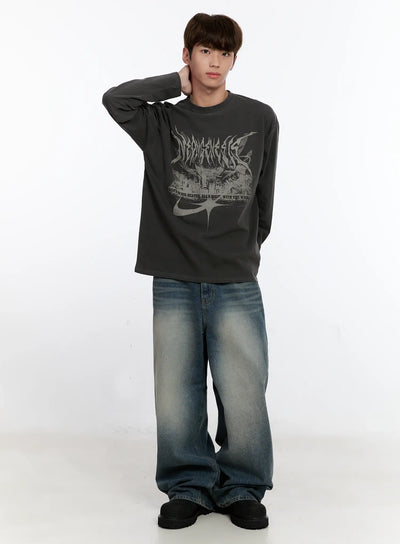Men's Urban Graphic Long Sleeve Shirt IS529