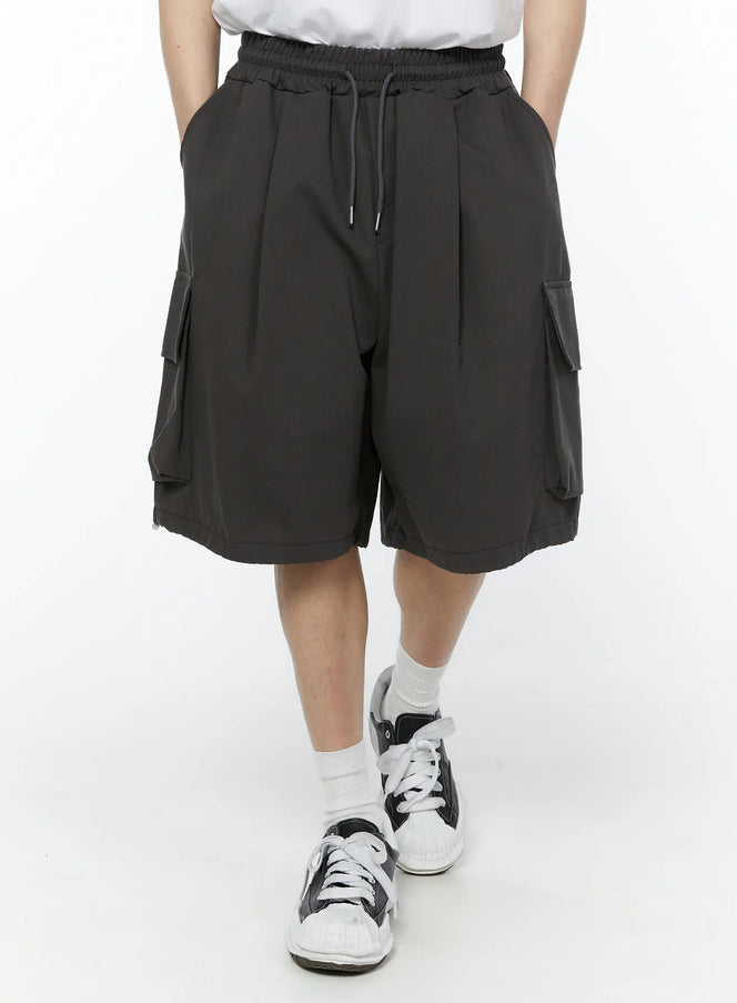 mens-cargo-bermuda-shorts-dark-gray-iy504 / Dark gray