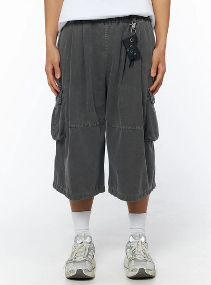 mens-cargo-bermuda-shorts-dark-gray-iy529 / Dark gray