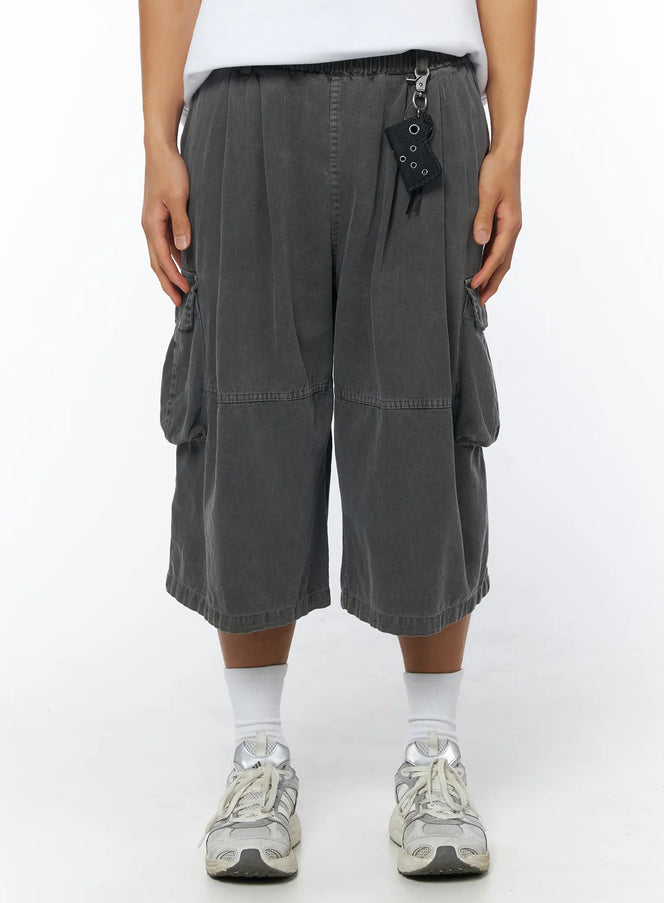 mens-cargo-bermuda-shorts-dark-gray-iy529 / Dark gray