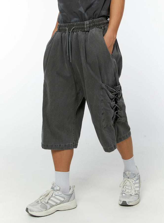 mens-pigment-dyed-bermuda-shorts-light-gray-iy513 / Dark gray