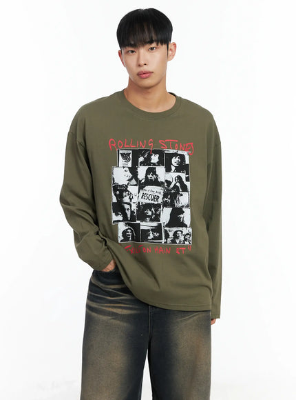 mens-graphic-tee-in518 / Dark green