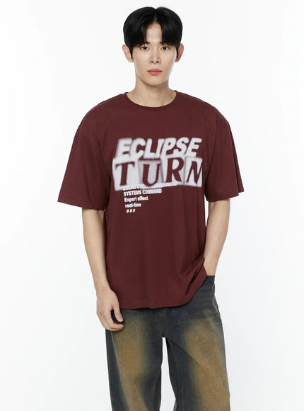 mens-eclipse-turn-graphic-t-shirt-ia527 / Dark red