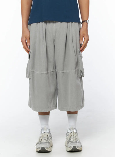 mens-cargo-bermuda-shorts-iu503 / Gray