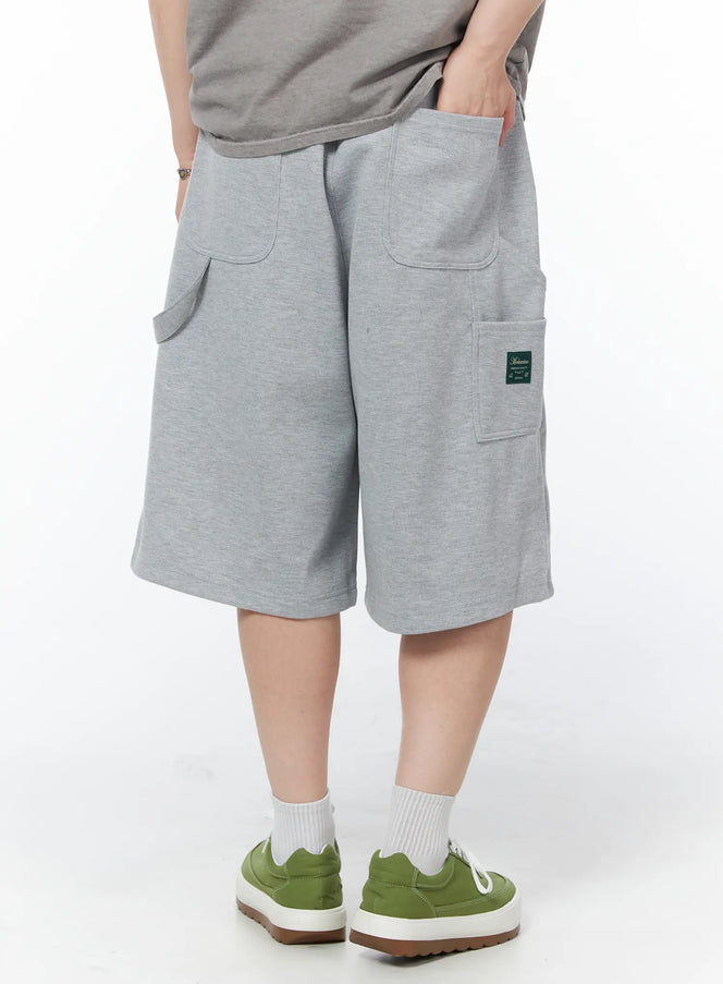 mens-relaxed-fit-bermuda-shorts-gray-iy522 / Gray