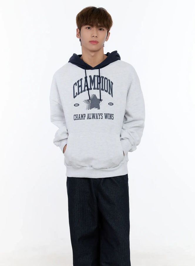 mens-graphic-contrast-hoodie-in512 / Light gray