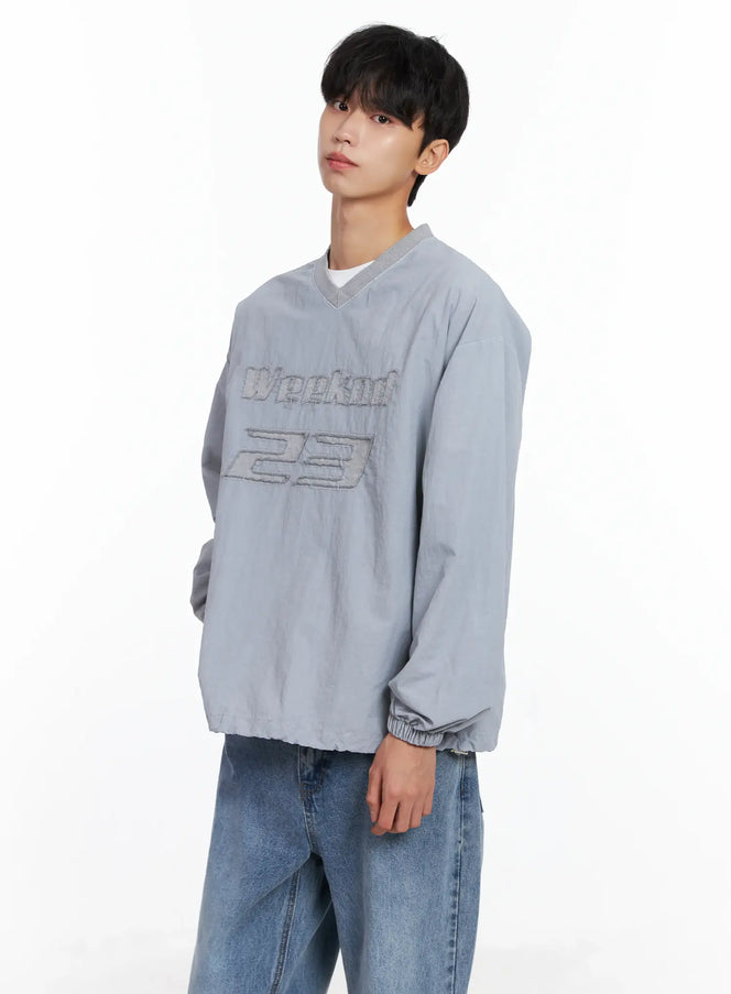 mens-pigment-windbreaker-pullover-is519 / Gray