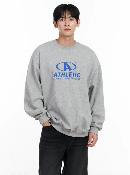 mens-athletic-oversized-sweatshirt-ij521 / Gray
